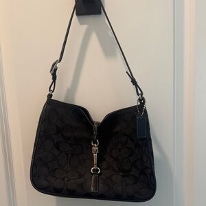 Coach Black Monogram Shoulder Bag